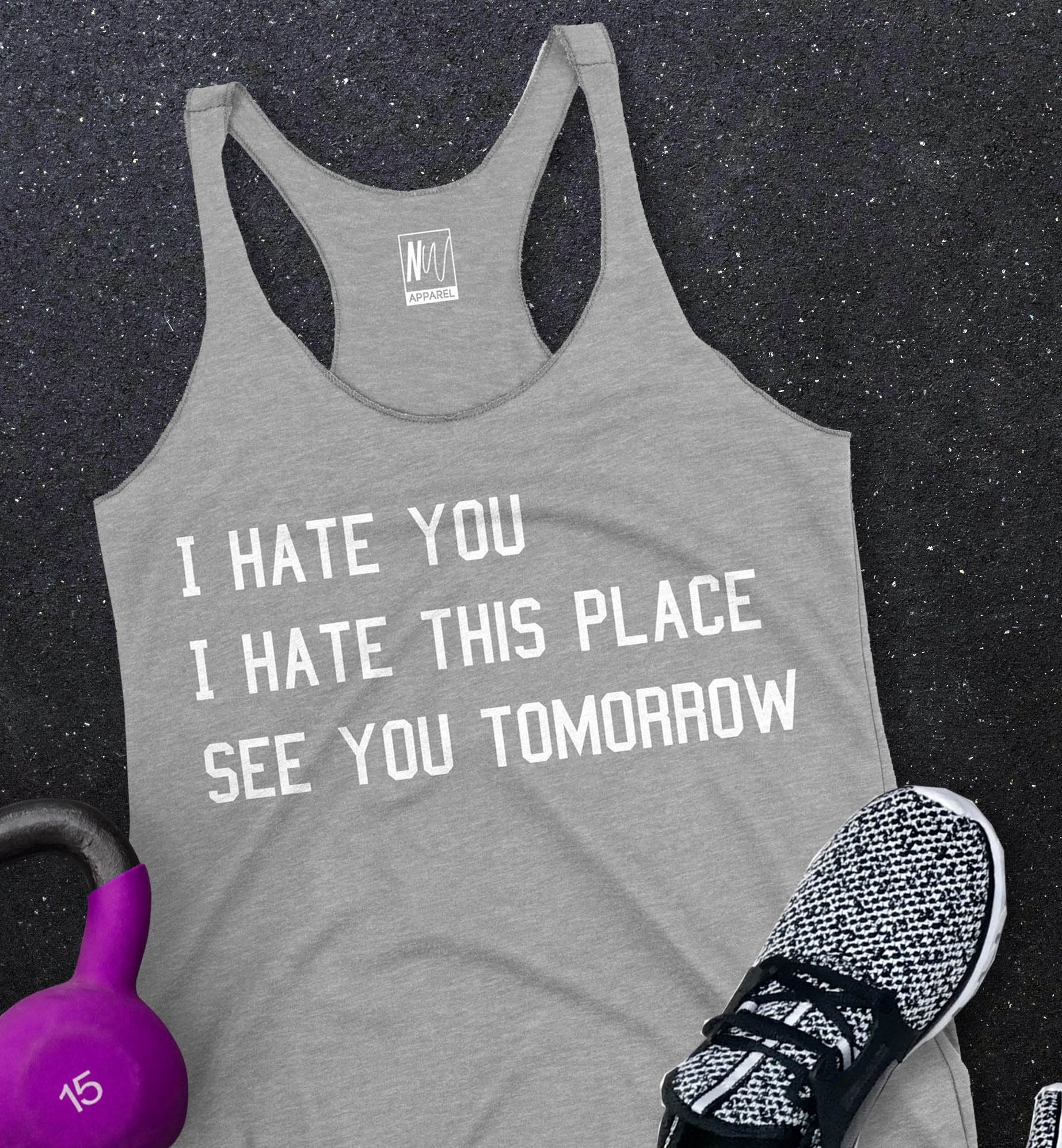 Fitness Class Tank Top Heather Gray